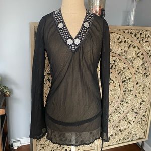 [Kipdemir] NWOT Black V-Neck Swim Coverup
